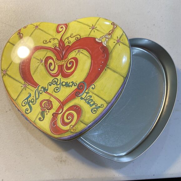 Brighton Heart Shaped Box Jewelry Keepsake Gift Metal Tin Empty Container 5.5” - Picture 7 of 7
